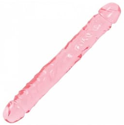 Doc Johnson Crystal Jellies dubbele dildo Jr. Double Dong roze - 30,23 cm — thumbnail 18