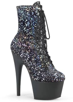 Pleaser - ADORE-1020SPLAT Plateau Laarzen, Paaldans schoenen - Paaldans schoenen - 36 Shoes - Zwart — thumbnail 1