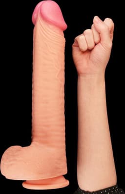 Lovetoy - Realistische XXL Dildo - 30.5 cm - Beige — thumbnail 9
