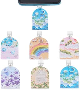 Dailygoods - Set van 6 USB Stofstekkers in Kleurrijke Designs — thumbnail 1
