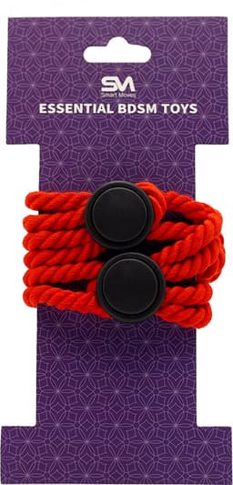 Smart Moves - Touw Handboeien - Japanse Bondage Handboeien - Shibari - Rood — thumbnail 4