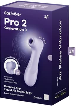 Satisfyer, vibrator, drukgolfvibrator, 'Pro 2 Generation 3 Connect App', 16,5 cm, Liquid Air-technologie, incl. extra opzetstuk, 2 apart regelbare motoren, app-gestuurd — thumbnail 5