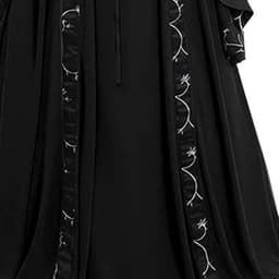Middeleeuwse Jurk - Gothic Jurk Cosplay - Themafeest Kleding - Lange Vloerlengte - One Size - Zwart — thumbnail 3