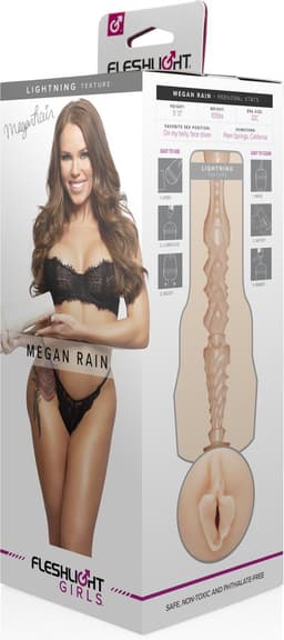 Fleshlight Girls Megan Rain Lightning (vagina) - SuperSkin masturbator, seksspeeltje, uiterst realistisch — thumbnail 4