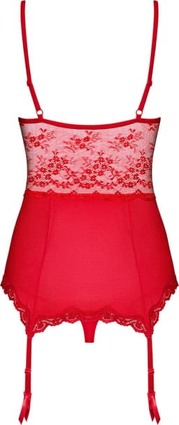 Obsessive - Lovica Korset & String Rood L/XL — thumbnail 5