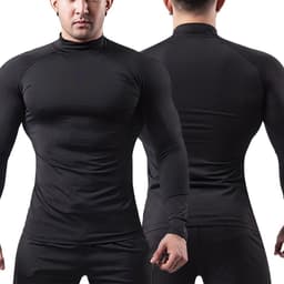 Thermo-onderhemd voor heren, warm, ademend, met lange mouwen, winter, functioneel ondergoed, skiondergoed, flexibel, zacht, thermoshirt voor outdoor sport — thumbnail 4
