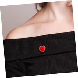 6 Stuks hou van brocheaccessoires vorm En geëmailleerd revers boutonniere speld broche hart broche kristalbroche pin modespeld hart pin legering rood — thumbnail 3