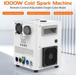 Pyrotechnische machines, 4 witte DMX Cold Spark-machines met weerstandsverwarming voor feesten, Kerstmis, DJ, bruiloften, sportevenementen — thumbnail 5