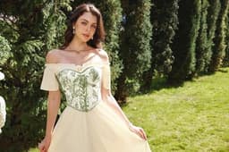 Vrouwen Renaissance Corset Bloemen Lace-up Corset Top Off Shoulder Vintage Korsetten Bustiers — thumbnail 2