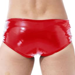 Glanzende Heren Boxershorts Lak Look Strakke Korte Broek — thumbnail 4
