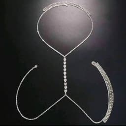 Diamond Desire – Sexy Lichaamssieraad met Kristallen – Zilveren Body Chain voor Dames – Erotisch Sierraad – Erotische Accessoire – Clubwear – Erotisch feest – Elegant – Dare to Undress — thumbnail 5
