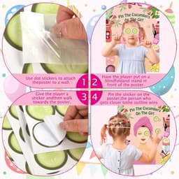 Ronte - Feestspel voor meisjesfeest, Poster Pin The Cucumber on The Girl, Make-up, Logeerpartij, Feestartikelen voor vrouwen — thumbnail 5