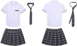 Dames verkleedkleding - sexy student - 3-delig - college girl - schoolmeisje - rollenspel - school uniform - verkleden - cosplay - carnaval - outfit - kostuum - party - dress up - verkleedkleren - volwassenen - verkleedkledij - verkleedfeest — thumbnail 5