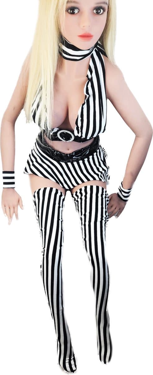 BamBella ® Sexy Erotische Gogo dans Kleding set - Onesize - pak vrouwen zwart wit — afbeelding 1