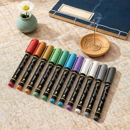 Tijdelijke Huidverf - Body Markers - Creatief Tekenen - Huidvriendelijk & Afwasbaar - 10 Kleuren - Multicolor — thumbnail 4