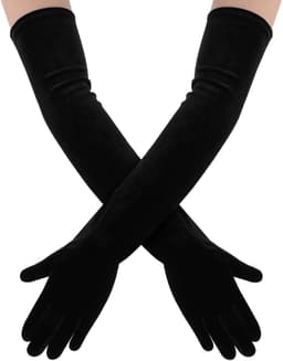 Dailygoods- Fluwelen Handschoenen 53 cm - Lange Handschoenen - Elegante Operahandschoenen - Bruiloftshandschoenen - Geschikt voor Formele Kleding - Perfect voor Gala/Ceremonie - Opera Handschoenen — thumbnail 1