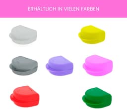 Bauer's Tandbeugelbox, KFO-doos, hygiënische opbergdoos voor beugels, prothesen, met luchtgaten (roze, 4,10 cm hoog) — thumbnail 5