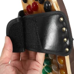 Voetmassage Sandalen - Massageslippers Acupunctuur - Voetverzorging Ontspanning - Natuurlijke Jade Kasseien - 28 x 10 x 35 cm - Zwart — thumbnail 4