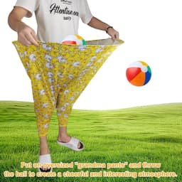 2 Pieces Granny Pants Patio Games Outdoor Throwing Games with 6× Jumping Balls and 1 × Balloon Pump, Oversized - ShopVlot — thumbnail 2