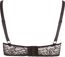 Cottelli Plus Size –  Kanten Riem Top Beha met Licht Gevoerde Open Cups en Stijlvolle Buste Ring – Maat 85D – Zwart — thumbnail 4