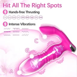 Lzwintrading Stotende Dildo met App Control - Vibrators voor Vrouwen & Mannen - Dildo Vibrator voor Vrouwen - Sex Toys voor Koppels - G Spot Vibrator - Clitoris Stimulator - Vibrator met Afstandsbediening - Anaal Dildo - Prostaat Vibrator Mannen — thumbnail 6