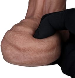 LoveToy - Dubbellaags Siliconen Dildo - 22 cm x Ø 4,2 cm - Bruin — thumbnail 10