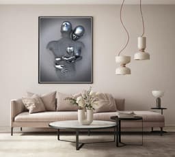 Set van 3 Romantische Abstracte Sculptuur Posters - Stijlvolle Wanddecoratie voor Stijlvol Interieur — thumbnail 6