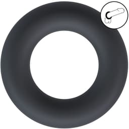Liquid Silicone Cockring - L - Black — thumbnail 1