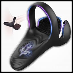 Daity Cockring Vibrerend – Penisring met Knopbediening – 10 Vibratiestanden – Testikel & Perineum Stimulator – Siliconen Seksspeeltje – Voor Langdurige Erectie – Voor Mannen en Koppels — thumbnail 1