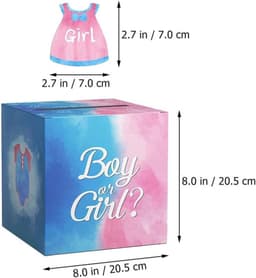 Gender Reveal Spel - Stemspel Feest - Babyborrel Organiseren - Inclusief 40 Stemkaarten - 20x20x20 cm - Diverse Kleuren — thumbnail 7