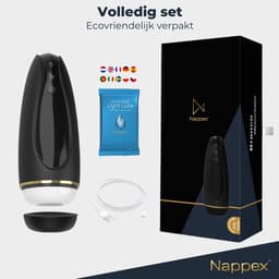 Masturbator voor Man - Nappex™ Branco Automatische Blowjob Simulator [Discreet Verzonden] - 16 Stille Zuig- en Vibratiestanden - Uitneembare Binnenhoes - Pocket Pussy Electrisch - Sex Toys voor Mannen en Koppels - Kunstvagina - Seksspeeltjes - Zwart — thumbnail 10