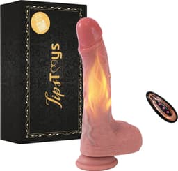 TipsToys® Stotende Dildo met Zuignap - 4-in-1 Realistische Vibrator met Balzak - Levensechte Bewegende, Warmte & Thrusting - 4.1 ⌀ cm Prostaat en G Spot Stimulator - Seksspeeltjes Mannen, Vrouwen & Beginners - Anaal Sex Toys — thumbnail 1
