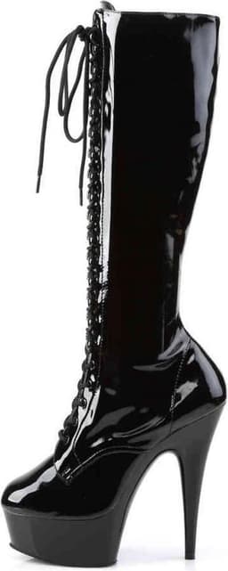 Pleaser - DELIGHT-2023 Kniehoge laarzen - US 11 - 41 Shoes - Zwart — thumbnail 3