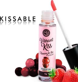 Secret Play Vibrant Kiss - Stimulerend Middel - Lip Gloss - Vibrerend Effect - Aardbei Smaak - 6gr — thumbnail 7