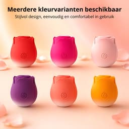SF Toys Roos Vibrator Roze gradient – Clitoris Stimulator – 10 Zuigstanden – Beschikbaar in 6 kleuren – Stil <50dB – Waterdicht – Magnetisch Oplaadbaar – Nieuwste generatie — thumbnail 2