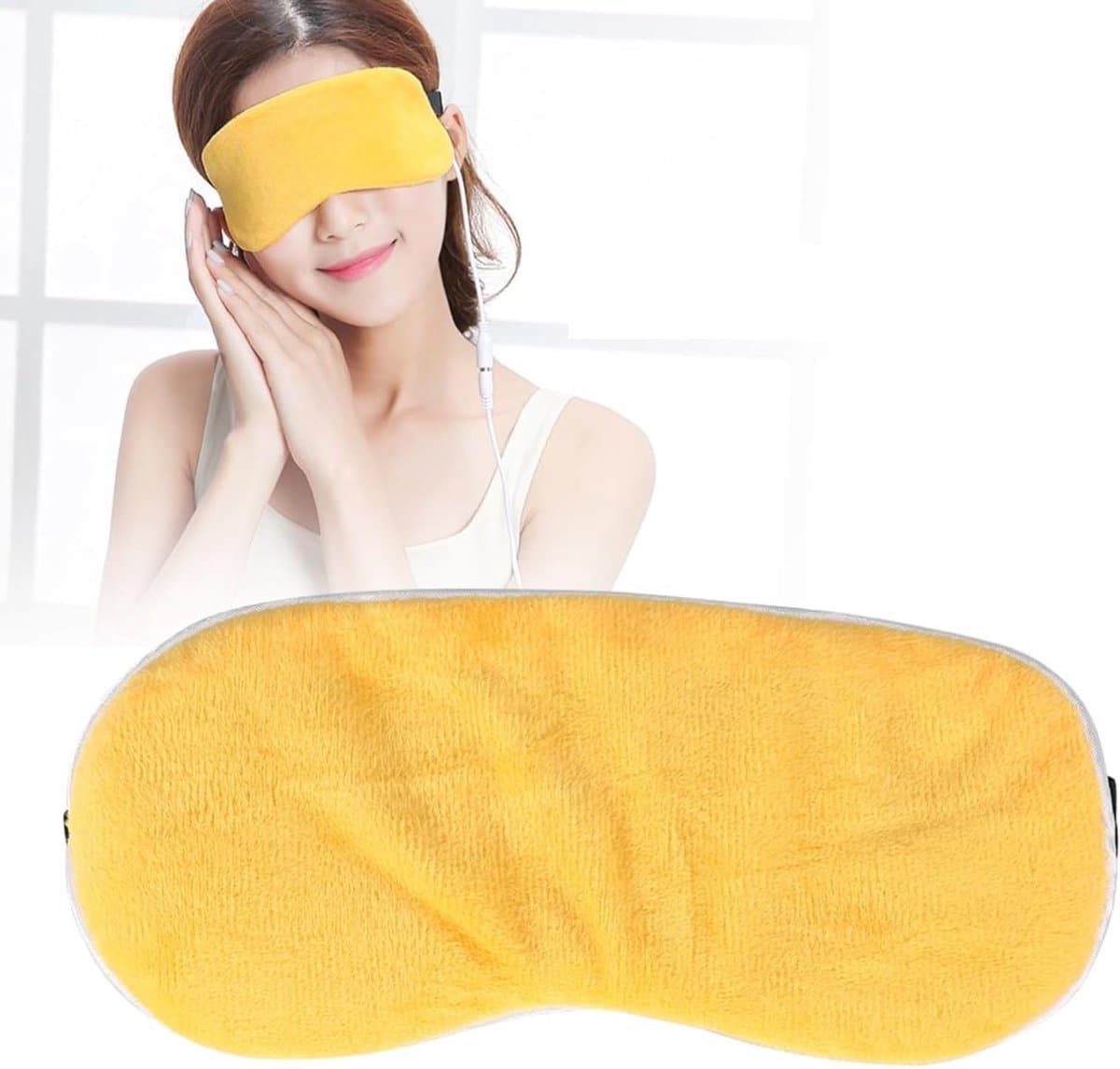 Verwarmd Oogmasker met USB, Draagbaar Stoommasker voor Ontspanning, Oogmassage en Vermindering van Blefaritis, Droge Ogen en Stress tijdens Reizen — afbeelding 1
