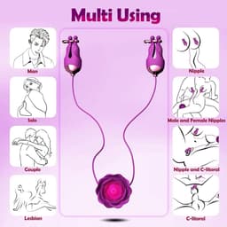 Oneay Seksspeeltje voor vrouwen – Tepelstimulator: 11 instelbare vibratiestanden, oplaadbare vibrerende tepelklemmen, een seksspeeltje voor volwassenen, ontworpen voor stellen en BDSM-seksplezier. — thumbnail 2
