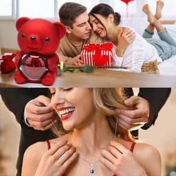 Rozenbeer Cadeau Set - Beer met Roos - Liefde Tonen - Eeuwig Mooie Rozen — thumbnail 2