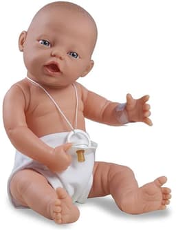 Babypop 45 cm meisje Mila vrolijk - The Doll Factory - vanaf 3 jaar — thumbnail 1