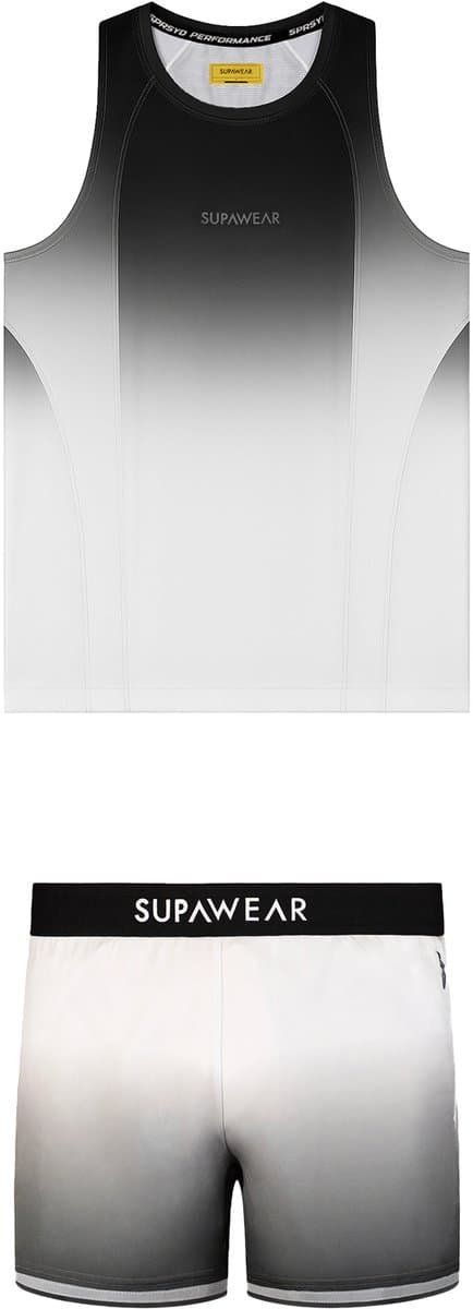 SUPAWEAR SPR Gradient Black/White Multipack 1x Singlet + 1x Shorts - MAAT L — afbeelding 1