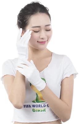 Witte Katoenen Handschoen Wit L - Handschoen L Wit – Munt Handschoen - Gezondheidszorg - Ziekenhuis - Beauty Center – Kapper - Jewelry - eczeem - allergie - juweliers – Handschoenen 100% Katoen maat L - 24 Stuks/12 Paar — thumbnail 3