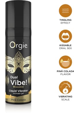 Orgie - Dual Vibe! Kissable Liquid Vibrator - Pina Colada - 0.5 fl oz / 15 ml — thumbnail 4