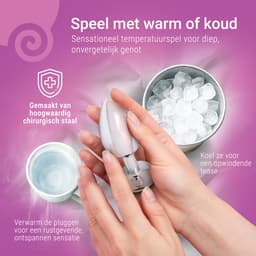 Metalen Buttplug Set Voor Mannen en Vrouwen – Butt Plug - Roze — thumbnail 3