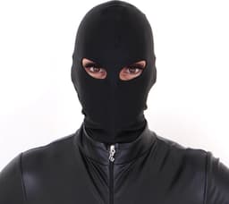 Kiotos - Zwarte BDSM Hood - Spandex Met Oogopeningen — thumbnail 5