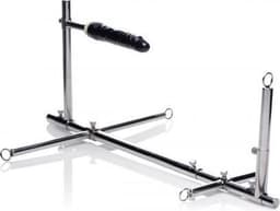 XR Brands - Master Series - Imprisoned Metal Stockade with Dildo - Black — thumbnail 4