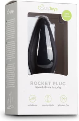 EasyToys - Grote Siliconen Buttplug - Buttplugs - Anal Plug - Sex Toys voor Vrouwen en Mannen - Seksspeeltjes - Zwart — thumbnail 2