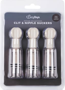 EasyToys - Tepel en Clitoris Zuiger Set - Tepelzuigers voor Mannen en Vrouwen - Clitoris Zuiger - Clitorispompen - Sex Toys voor Vrouwen - Seksspeeltjes - Clitoris Stimulator - 3 stuks - Transparant — thumbnail 2