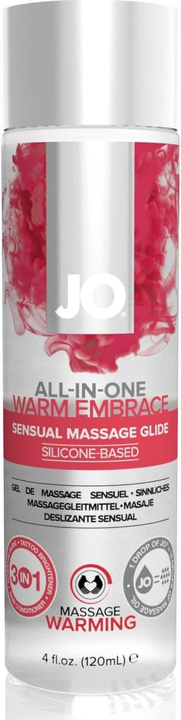 System JO - Verwarmende All-in-One Massage Glijmiddel Op Siliconenbasis - 1 — thumbnail 1