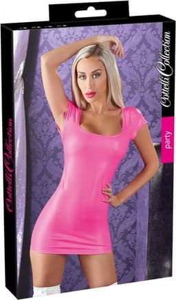Cottelli Collection Wetlook Party Jurkje - Roze — thumbnail 7