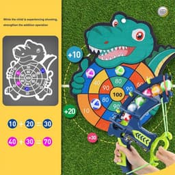 Katapult Schietspel met Plakballen - Dinosaurus, Olifant en Schildpad Doelborden - Educatief Buitenspel voor Kinderen — thumbnail 5
